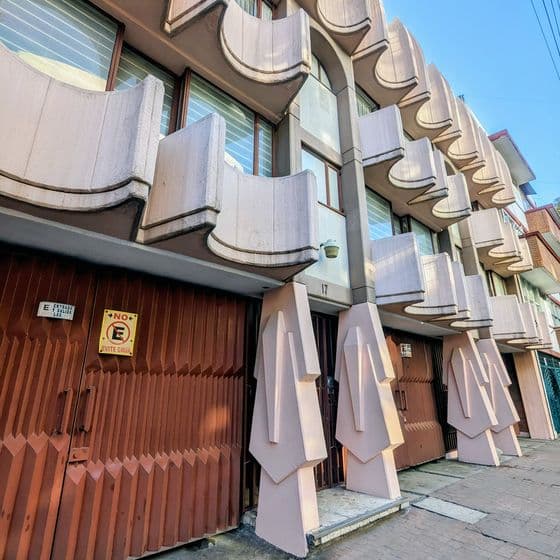 1970-ish era concrete facade in Roma, Mexico City